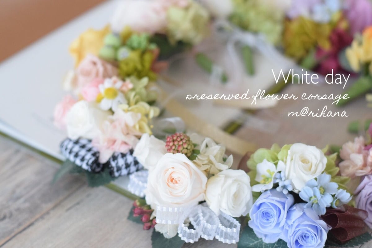 プリザーブドフラワーコサージュ（受注制作） | m@rihana