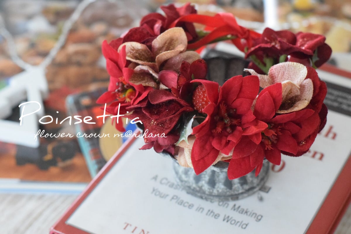限定】ポインセチア花かんむり | m@rihana