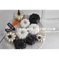 【再入荷】ハロウィン撮影小物 ・メタリックパンプキン
