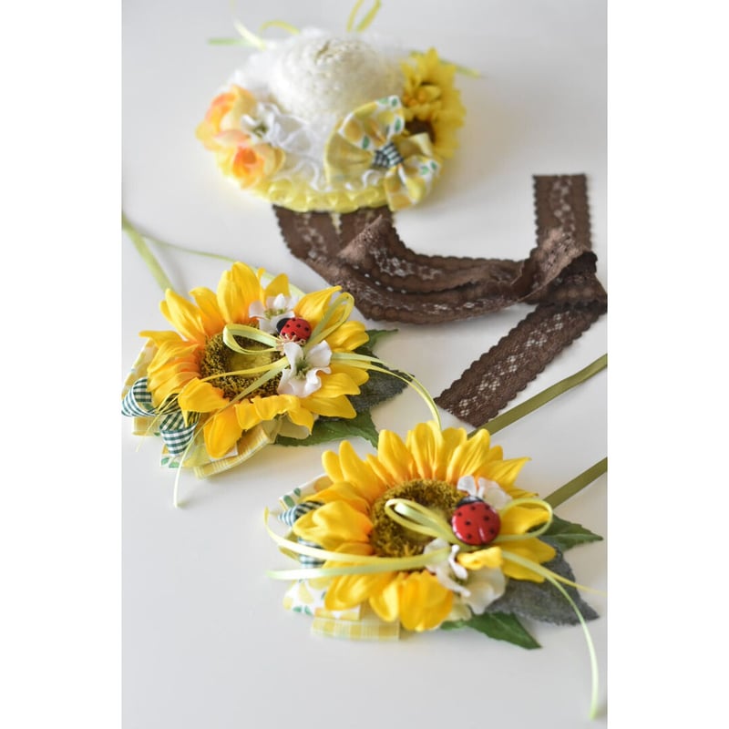 限定】ひまわり🌻🍋チョーカー&麦わらset | m@rihana