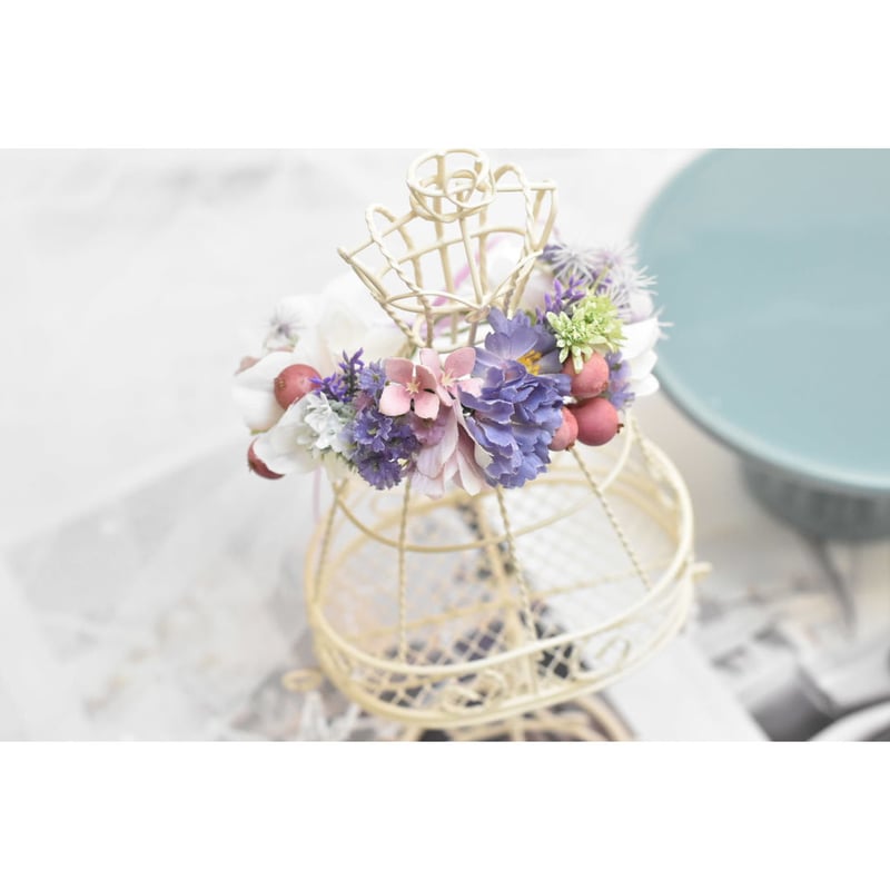 ラベンダー&ジプソ 💜花かんむり | m@rihana