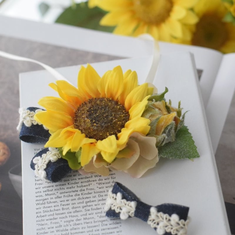 業務用トリミングチョーカー 秋色リボン スイカ パイナップル 向日葵