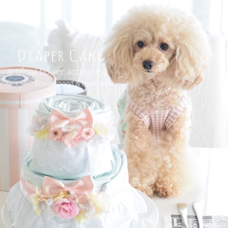 おむつケーキ ペット オムツケーキ プードル 犬 誕生日プレゼント 出産