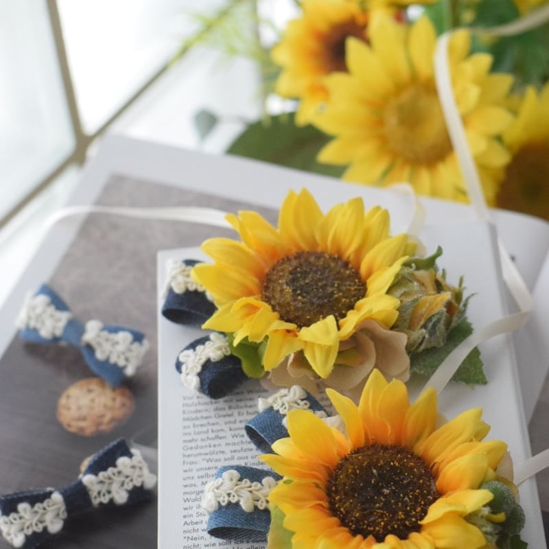 業務用トリミングチョーカー 秋色リボン スイカ パイナップル 向日葵