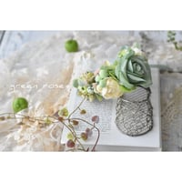 【限定】グリーンローズ花かんむり
