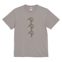 【送料無料】内澤旬子描き下ろし キジトラ（縦形）Ｔシャツ（ライトグレー色／ S・M・L・XL・XXL）