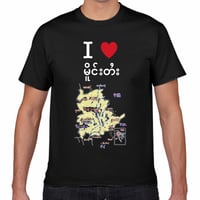 【送料無料】I LOVE シャン州 Ｔシャツ（黒色／ S・M・L・XL）改訂