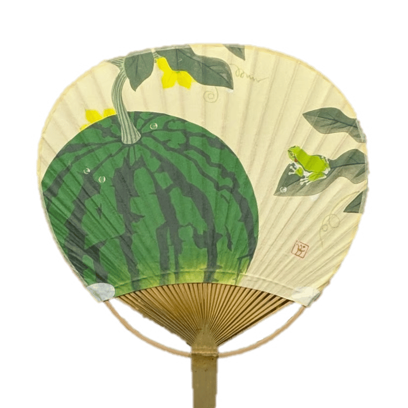 2026鎌倉納涼うちわ Biotop 西瓜に雨蛙 | かまくらぐっず