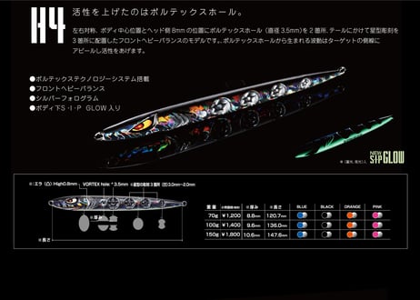 superfree!  HITMAN  ヒットマンジグ ルアー 【H4】 70g  SPASHAN  elite grips