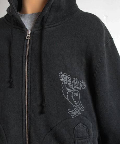 00s 🐦‍⬛ faded zip-up hoodie made in china