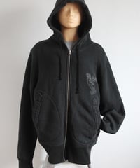 00s 🐦‍⬛ faded zip-up hoodie made in china