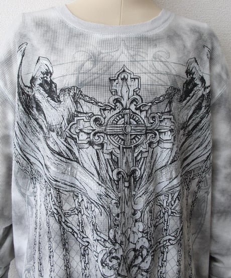 00s ⛓️🌬️🤍 waffle l/s tee made in vietnam