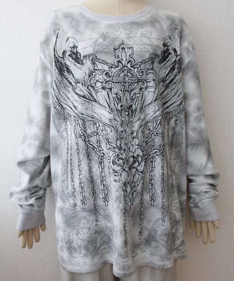 00s ⛓️🌬️🤍 waffle l/s tee made in vietnam