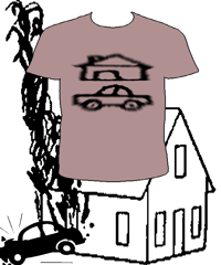 🏚️&🚗 tee made by me
