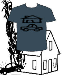 🏚️&🚗 tee made by me