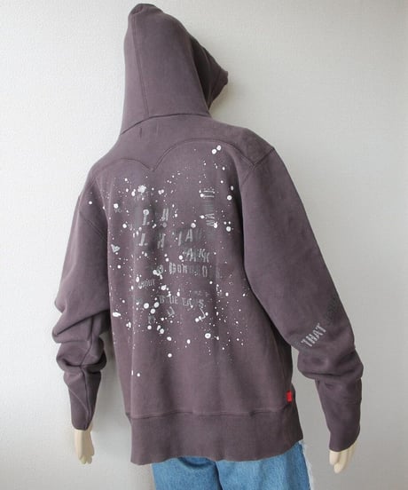 mid00s-late00s splashed ABC graphic hoodie made in china
