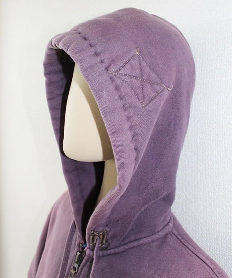 late00s-early10s 😈 faded zip-up hoodie made in china