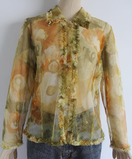 around00s ☀️🫥🐛 see-through blouse made in china