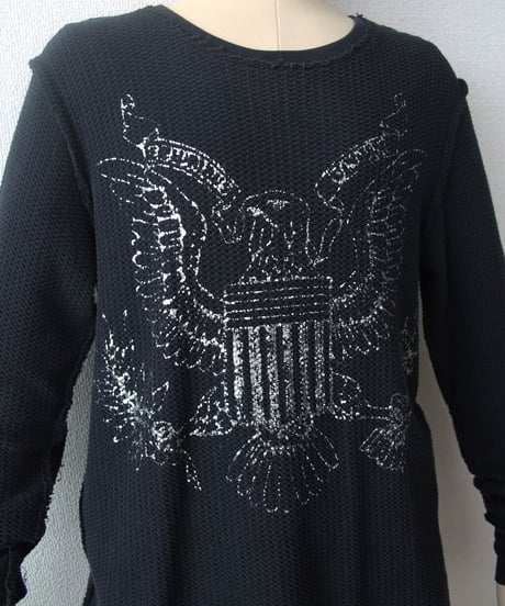 late00s 🦅⛓️⚰️ waffle l/s tee made in china