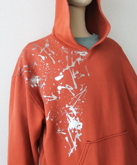 00s splash printed hoodie made in japan