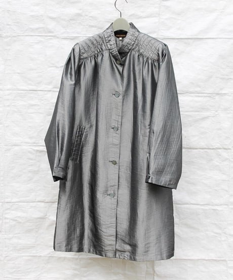 90s shiny metallic spring coat made in china