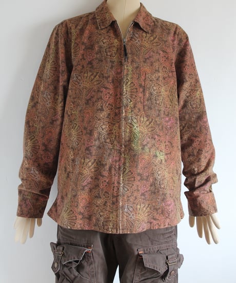 late90s 🦚🧠💊 zip-up shirt/jacket made in china