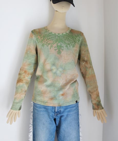 late00s ☠️🌱🔱 l/s knit tee made in japan
