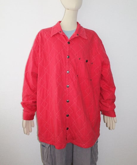 90s 🕷🩸🕸 quilting shirt jacket made in unknown