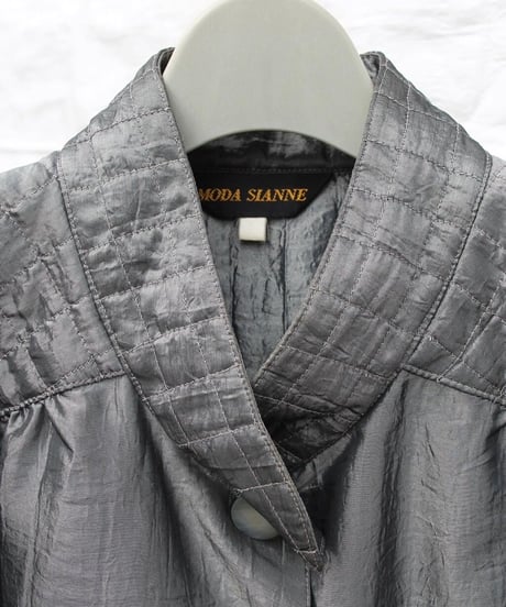 90s shiny metallic spring coat made in china