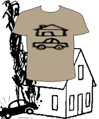 🏚️&🚗 tee made by me