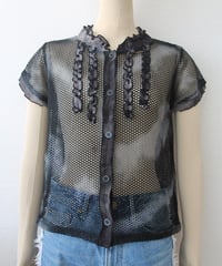 00s 🌫 rough mesh blouse made in china
