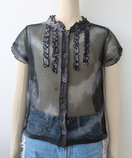 00s 🌫 rough mesh blouse made in china