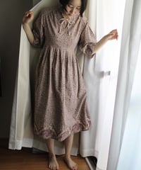 70s-80s 孔雀 floral dress made in Japan🇯🇵