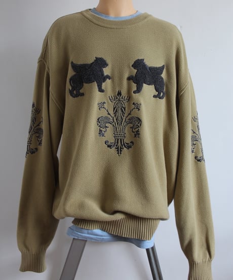 90s 🐈‍⬛⚜️🐈‍⬛ cotton sweater made in 🇯🇵
