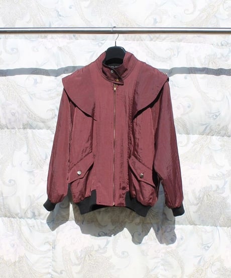 80s strange flare shoulder jacket made in japan