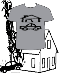 🏚️&🚗 tee made by me