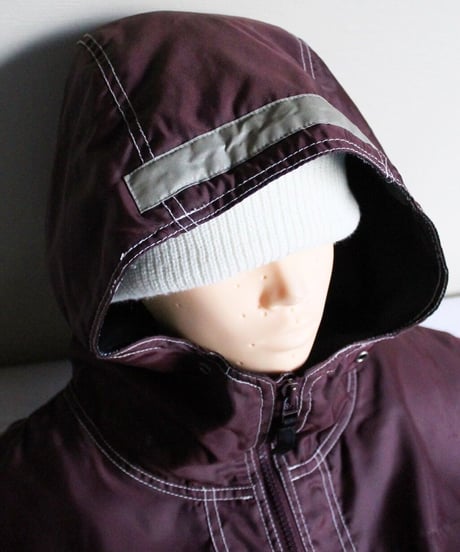 90s white stitching nylon pullover made in china