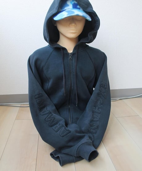 around10s A|X 👤💴 faded zip-up hoodie made in hongkog