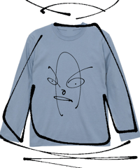 👽boi l/s tee made by me