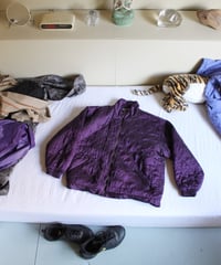 80s purple silk jacket made in china