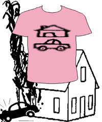 🏚️&🚗 tee made by me