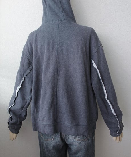 late00s-early10s 🐺🩸 zip-up hoodie made in china