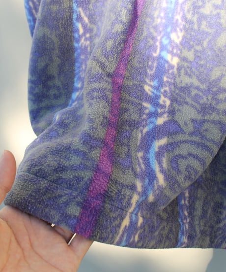 late80s-early90s psychedelic fleece pullover made in korea