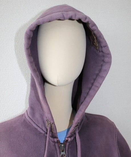 late00s-early10s 😈 faded zip-up hoodie made in china