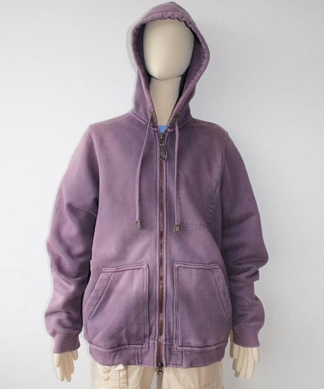 late00s-early10s 😈 faded zip-up hoodie made in china