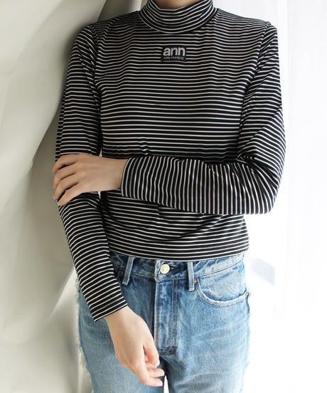 90s shiny striped top made in korea
