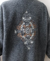 late00s-early10s holy cheap 🥨⚜️ boa fleece pullover made in Italy🇮🇹