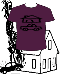🏚️&🚗 tee made by me
