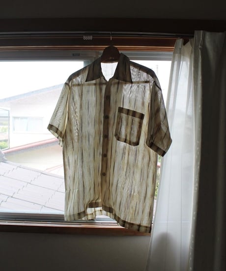 90s nature paranoia see-through shirt made in Japan🇯🇵