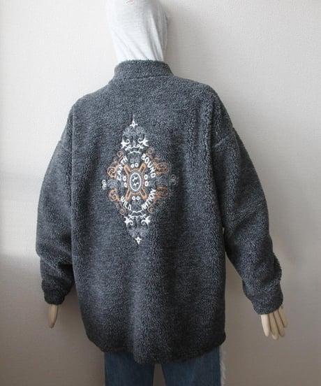 late00s-early10s holy cheap 🥨⚜️ boa fleece pullover made in Italy🇮🇹